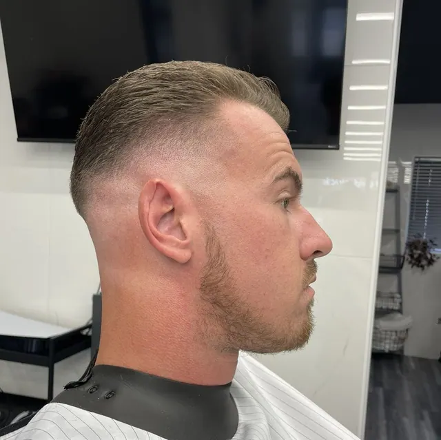 A fade and beard at Fredo's Barbershop